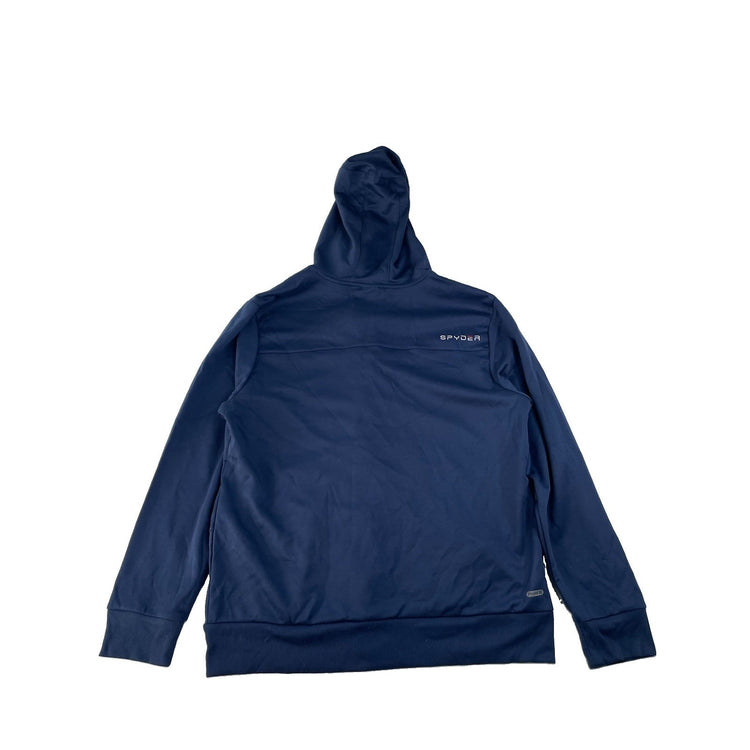 ⁠Mens New Spyder Active Navy Blue ProWeb Full Zip Performance Hoodie Size L⁠