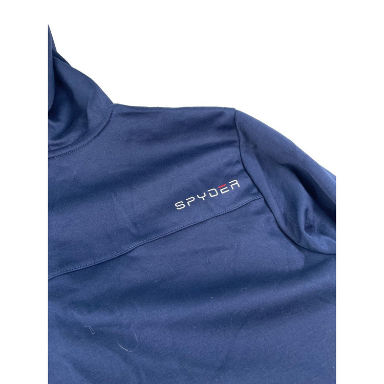 ⁠Mens New Spyder Active Navy Blue ProWeb Full Zip Performance Hoodie Size L⁠