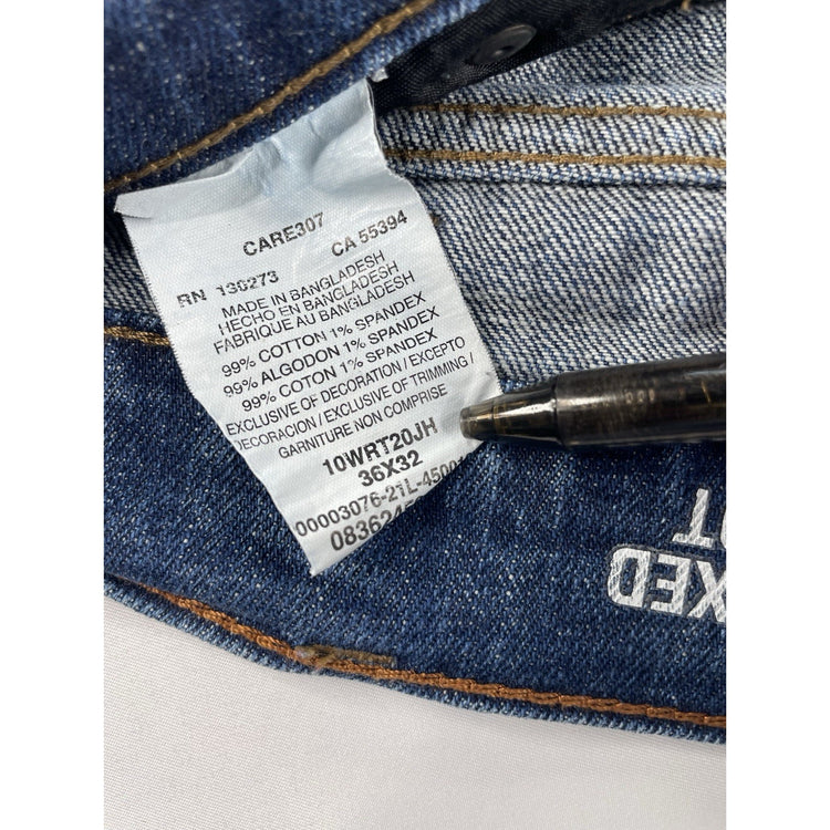 Men’s Wrangler Retro Relaxed Bootcut Blue Jeans Size 36x32