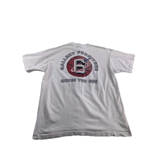 Mens Fruit Of The Loom White Vintage Houston Rockets Shirt Xl