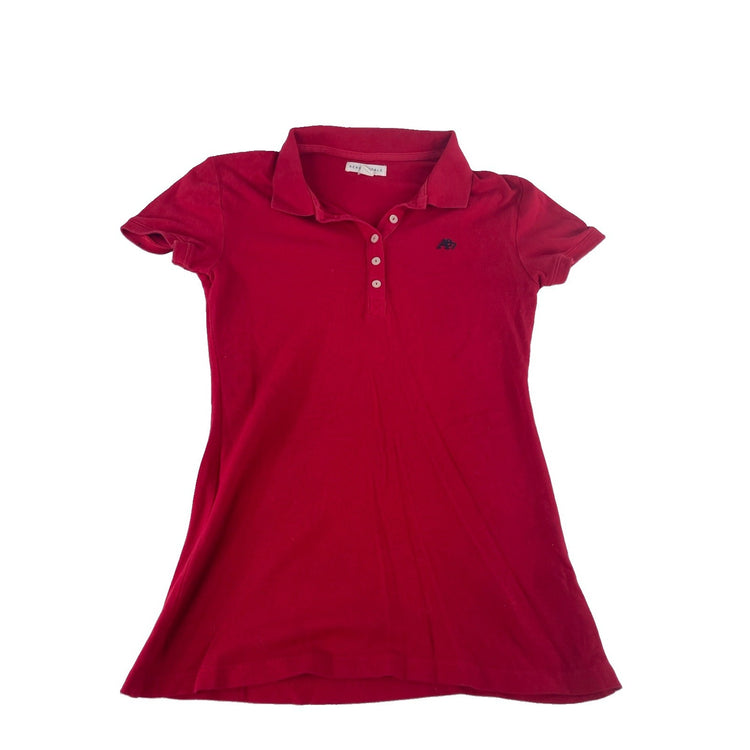 Womens Aeropostale Red "A87" Polo Shirt Size Medium