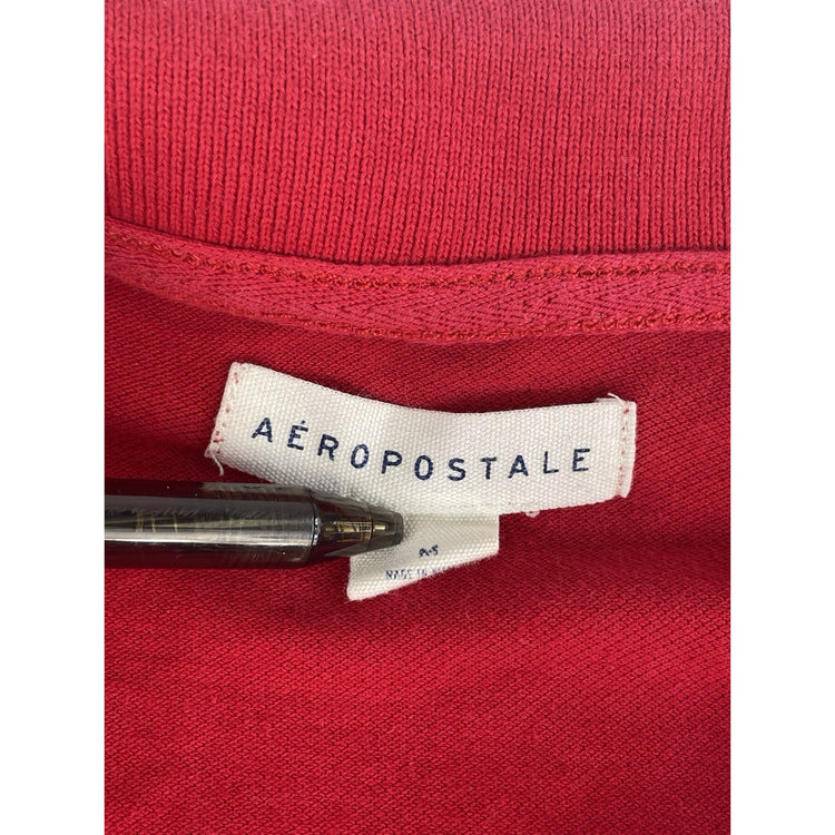 Womens Aeropostale Red "A87" Polo Shirt Size Medium