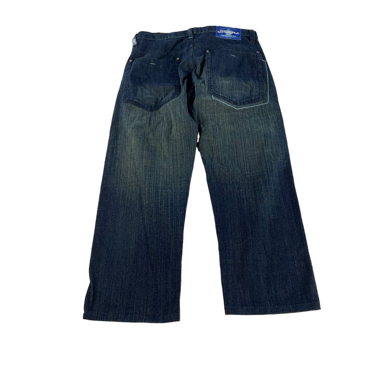 Mens Southpole Baggy Wide Leg Hip Hop Skate Denim Jeans Size 34