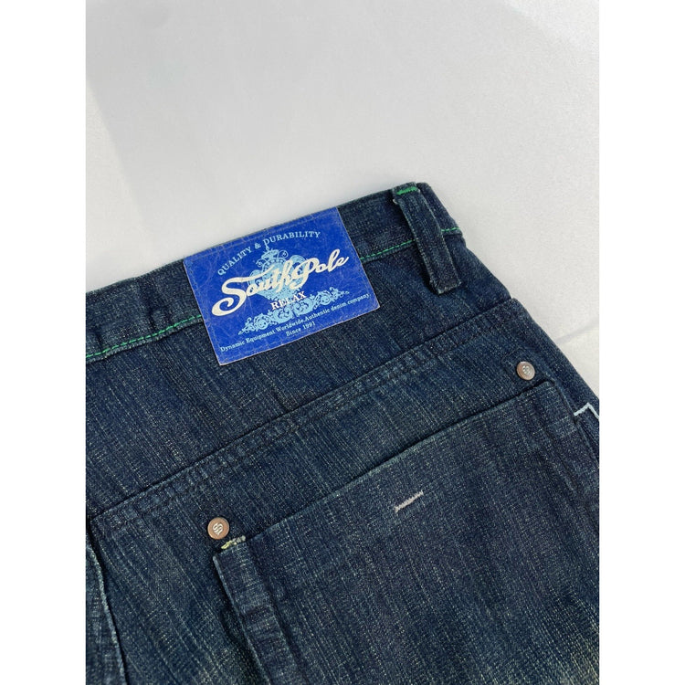 Mens Southpole Baggy Wide Leg Hip Hop Skate Denim Jeans Size 34