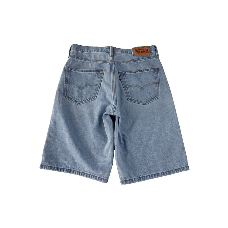 Mens Levis 469 Light Wash Bleach Blue Baggy Relaxed Jorts Denim Shorts SIZE 30