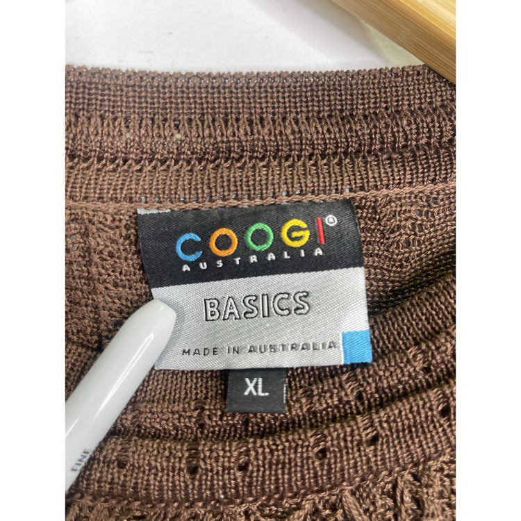 Vintage Men’s COOGI Australia Basics Brown Pullover Sweater Sz XL