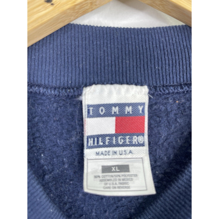 Vintage Tommy Hilfiger Mens Size XL 90s Graphic Embroidered Sweatshirt
