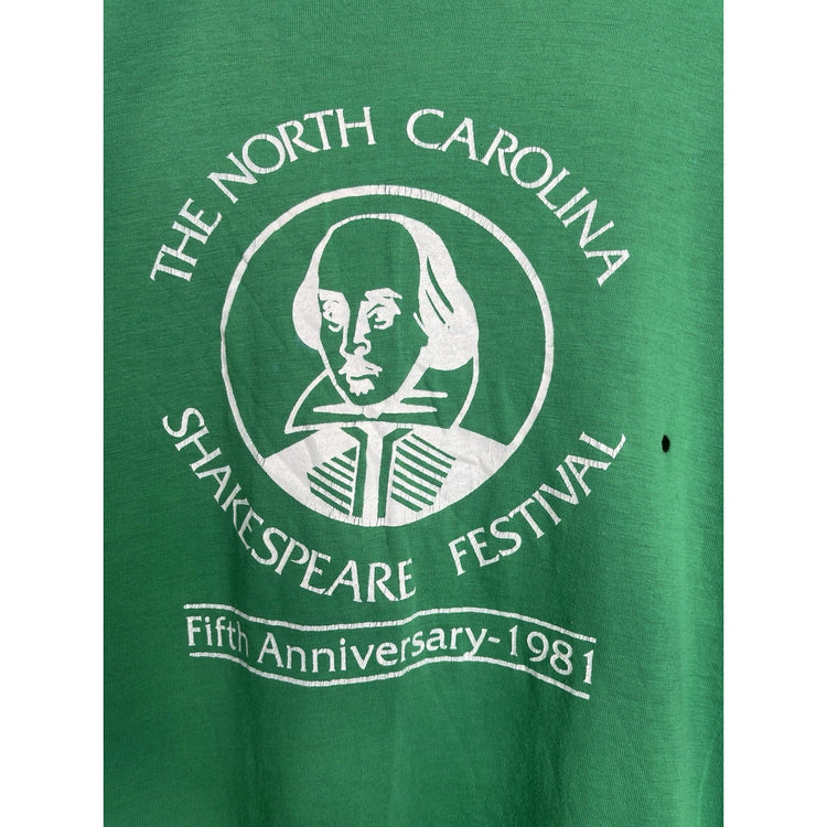 Men’s Vintage 80s North Carolina Shakespeare Festival T Shirt Sz L