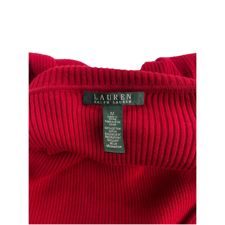 Womens Ralph Lauren Size Medium Red Turtleneck Sweater