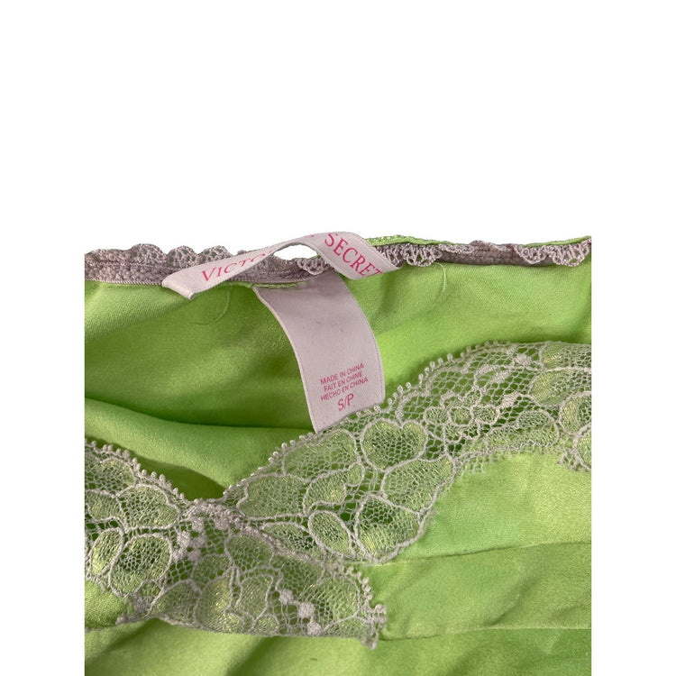Womens Victorias Secret Green Nightgown With Lace Size Small