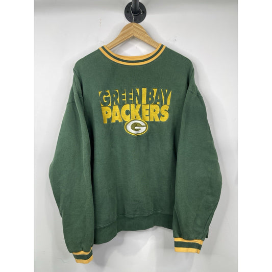 Men’s Vintage NFL Football Green Bay Packers Embroidered Sweatshirt Sz XL