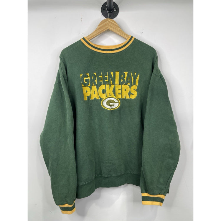 Men’s Vintage NFL Football Green Bay Packers Embroidered Sweatshirt Sz XL