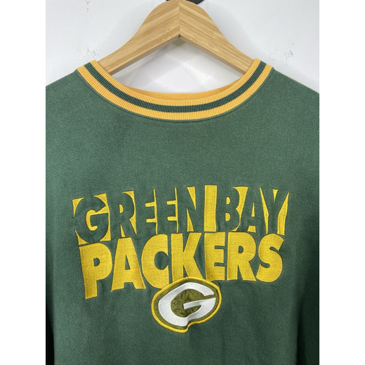 Men’s Vintage NFL Football Green Bay Packers Embroidered Sweatshirt Sz XL