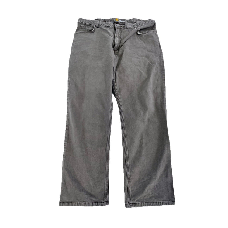 Mens Carhartt Relaxed Fit Straight Gray Denim Jeans Size 40x30