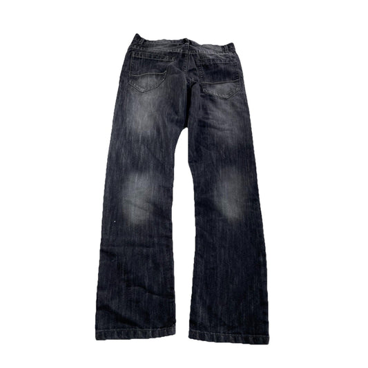Men’s SOUTHPOLE Straight Black Denim Jeans Size 29x30
