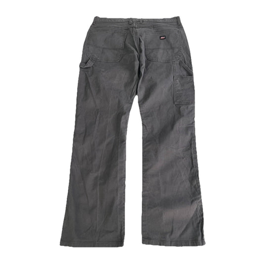 Mens Dickies Gray Straight Fit Carpenter Pants Size 36X32
