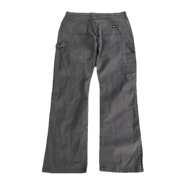 Mens Dickies Gray Straight Fit Carpenter Pants Size 36X32