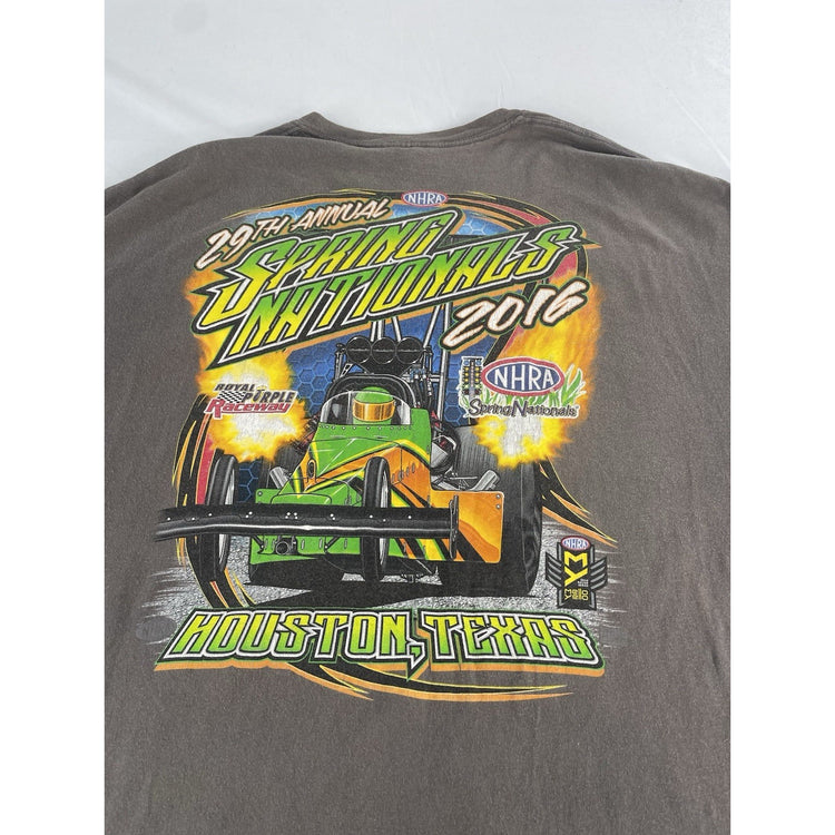 Mens 2016 NHRA 29th Annual Spring Nationals Gray T Shirt Size 2XL