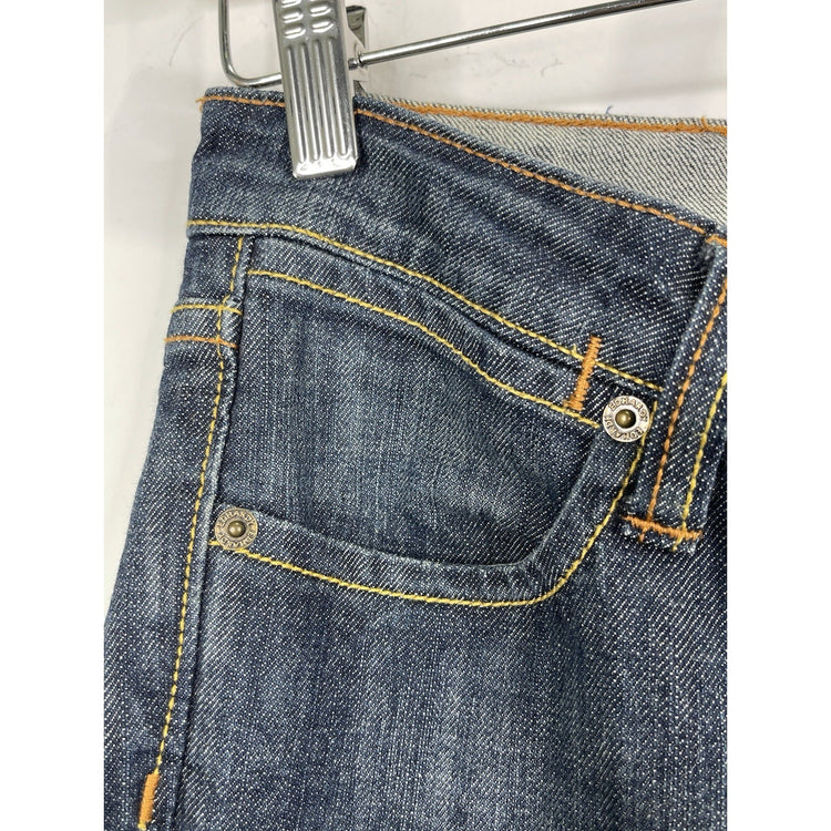 Vintage Ed Hardy Jeans Womens 25 Skull Rose Embroidered Low Rise Denim Y2K 2000s