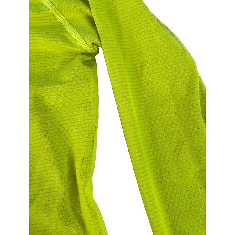 Womens Lululemon Neon Yellow LongSleeve Shirt Thumb Holes Size 6