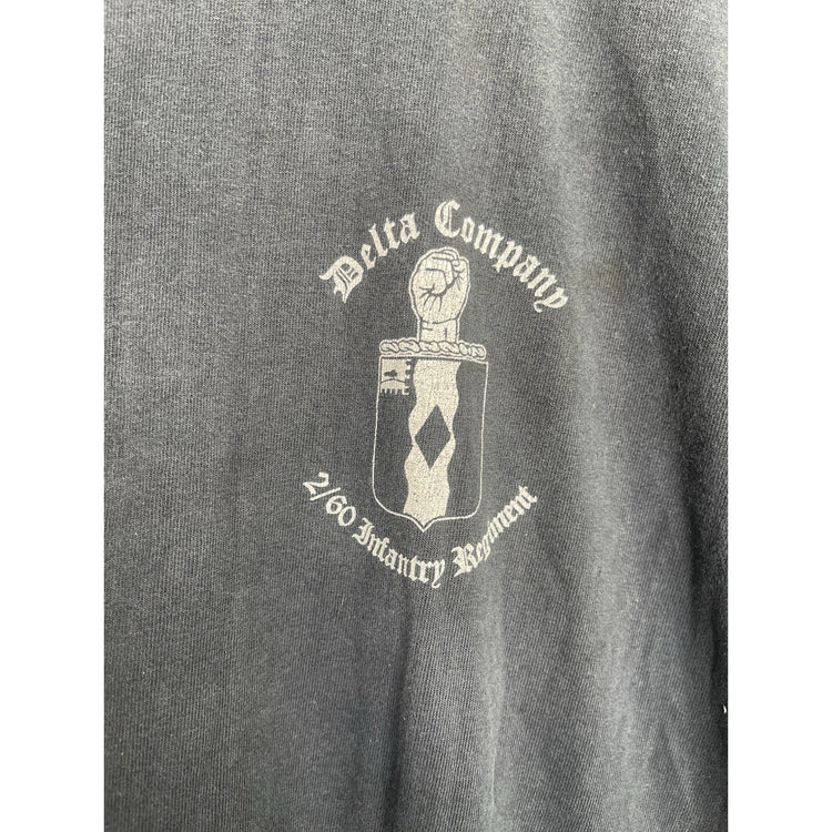 Men’s Vintage Graphic Delta Company Double Sided T Shirt Sz Medium