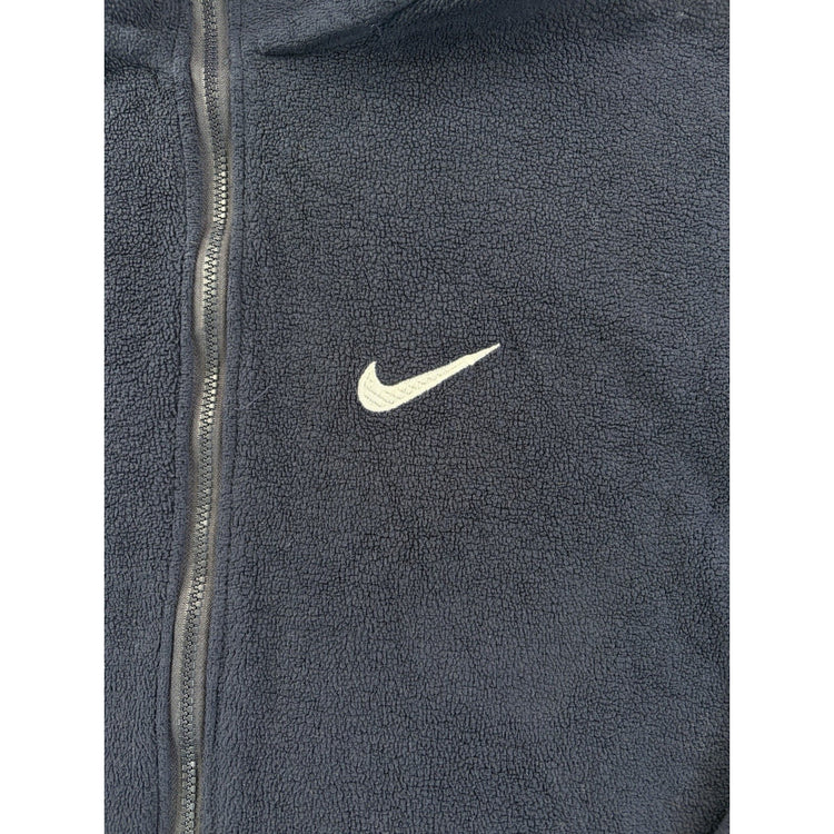 Men’s Vintage Nike Full Zip Up Navy Blue Fleece Size XXL