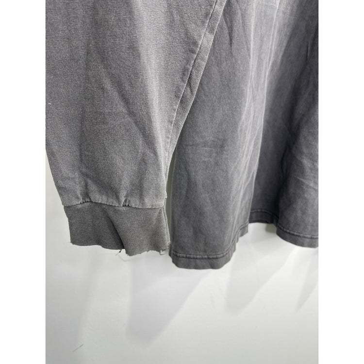 Men’s Black Faded Pluma Tag Heavyweight Cotton Long Sleeve Shirt Sz XL