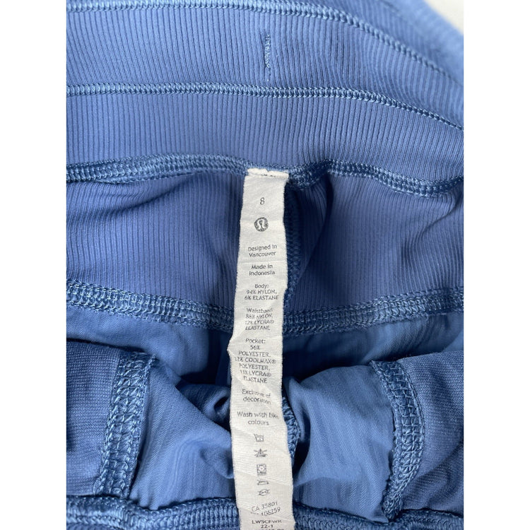 Womens Lululemon Blue Dance Studio Lined Lightweight Comfort Pants Size 8⁠