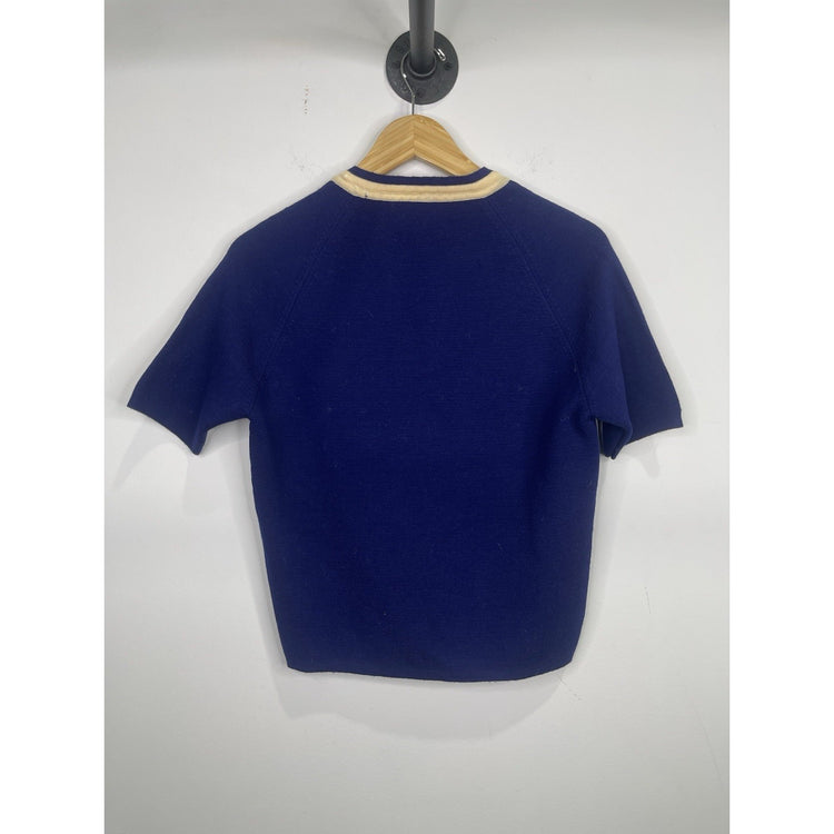 Vintage Women’s Ducale Italian 100% Wool V Neck Shirt Sz 12