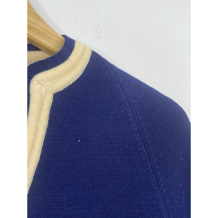 Vintage Women’s Ducale Italian 100% Wool V Neck Shirt Sz 12