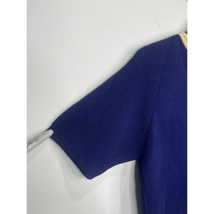 Vintage Women’s Ducale Italian 100% Wool V Neck Shirt Sz 12