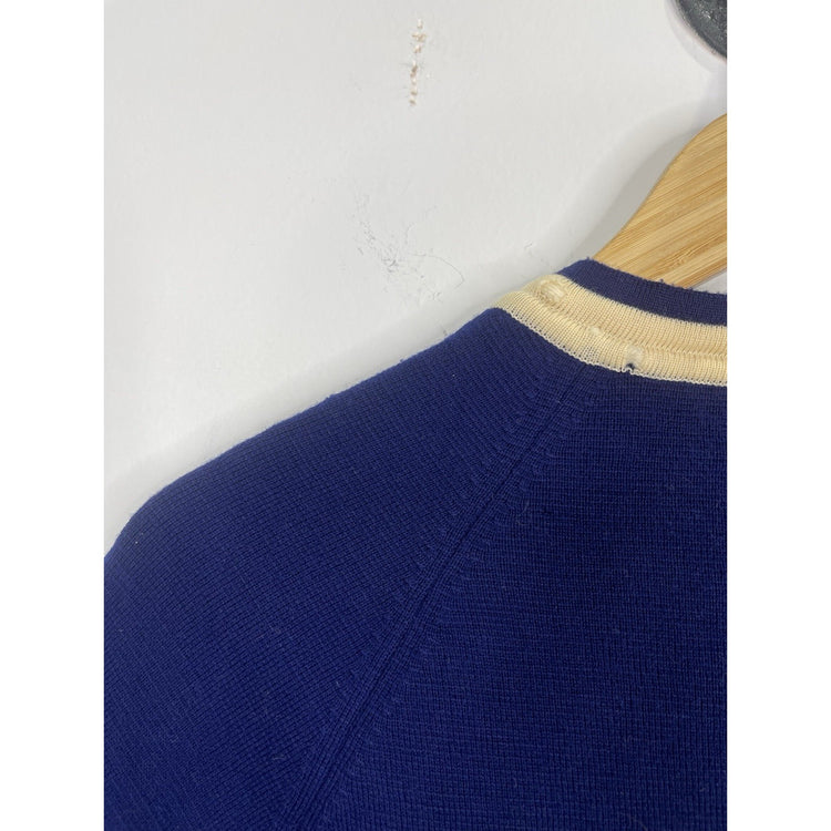Vintage Women’s Ducale Italian 100% Wool V Neck Shirt Sz 12