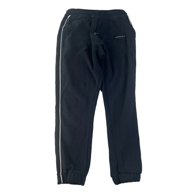 Men's Alphalete Dark Blue Joggers with White Side Stripe Size M