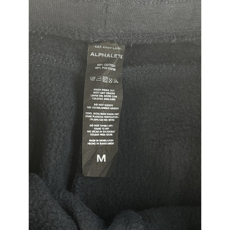 Men's Alphalete Dark Blue Joggers with White Side Stripe Size M