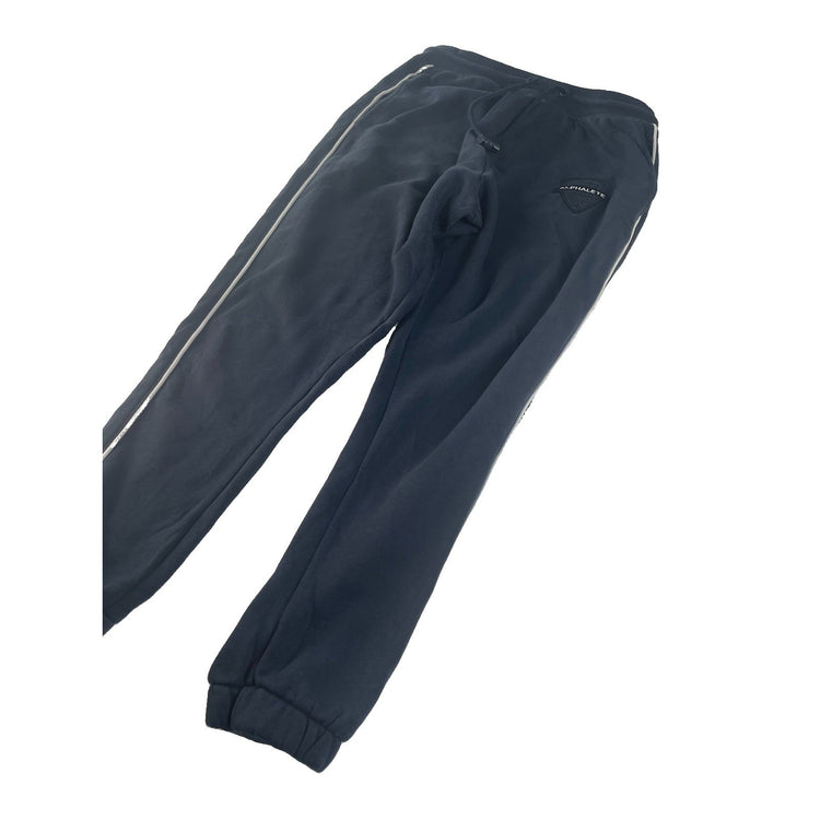 Men's Alphalete Dark Blue Joggers with White Side Stripe Size M