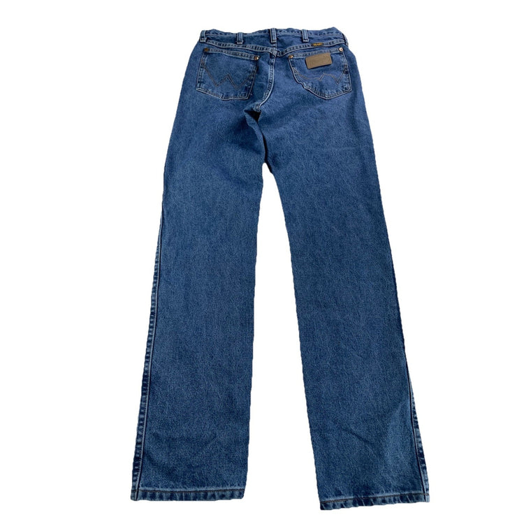 Mens Wrangler Classic Straight Blue Jeans Size 32x30