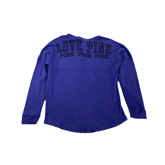 Womens Victoria’s Secret PINK Blue Sweatshirt Size Small