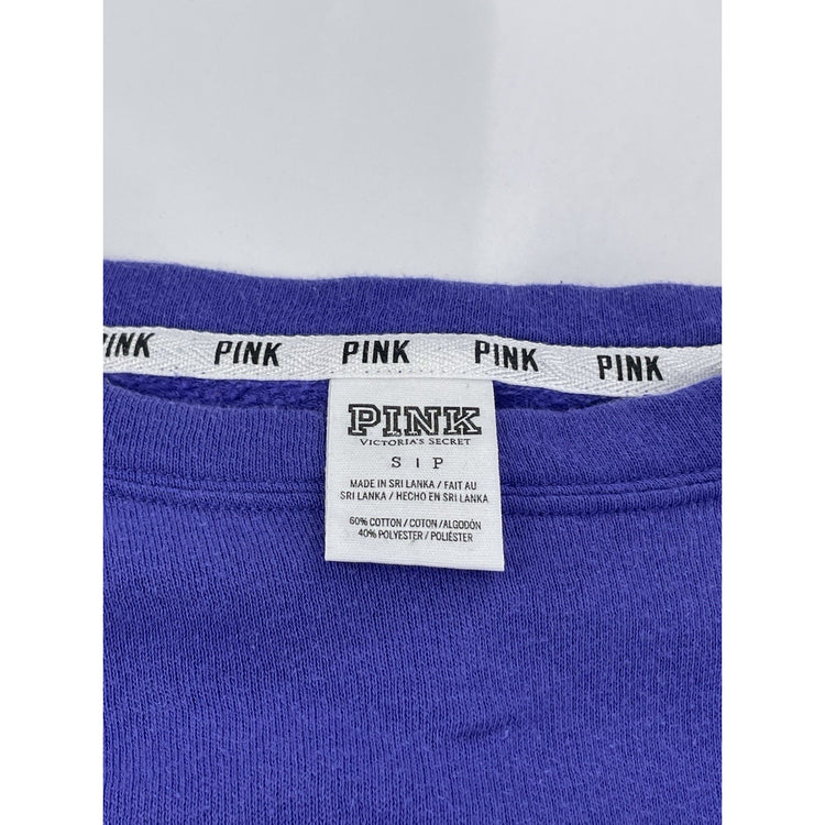 Womens Victoria’s Secret PINK Blue Sweatshirt Size Small