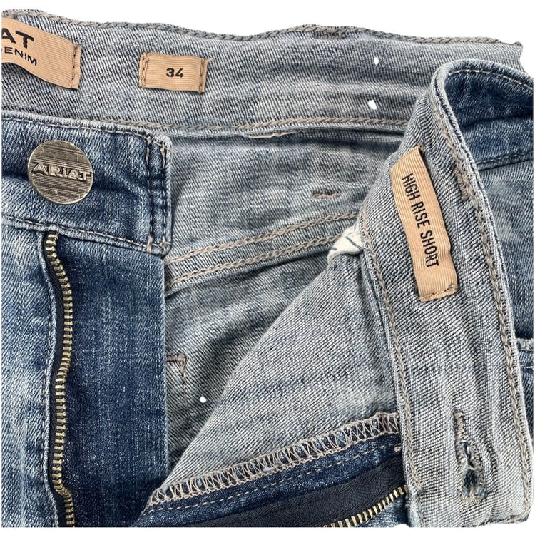 Women’s Ariat REAL Denim Blue High Rise Shorts Size 34