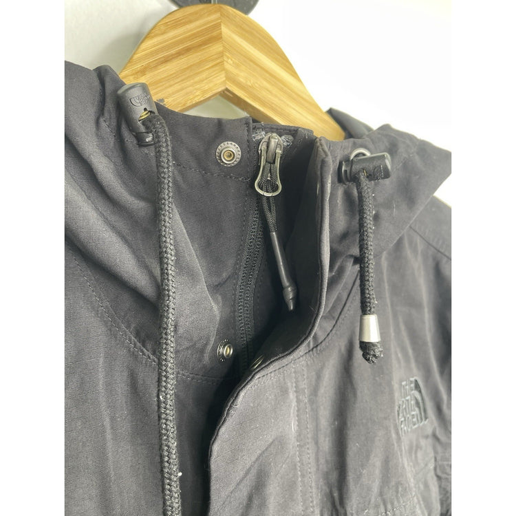 Men’s The North Face Black Hooded Nylon Hooded Windbreaker Sz S