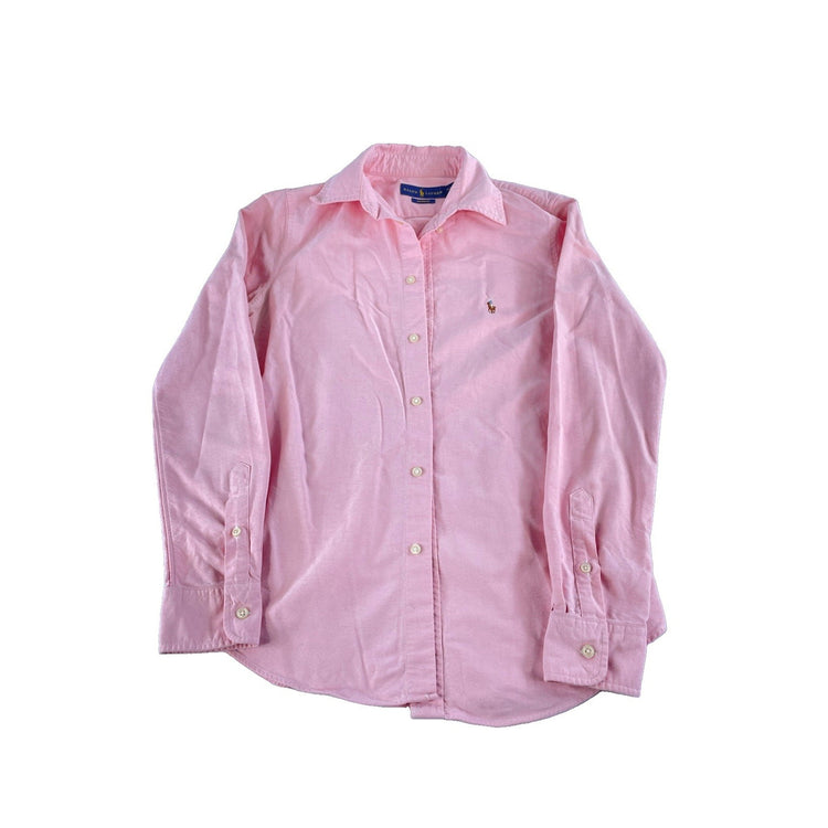 Mens Ralph Lauren Custom Fit Pink ButtonUp Polo Shirt Size M