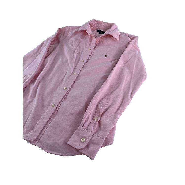 Mens Ralph Lauren Custom Fit Pink ButtonUp Polo Shirt Size M