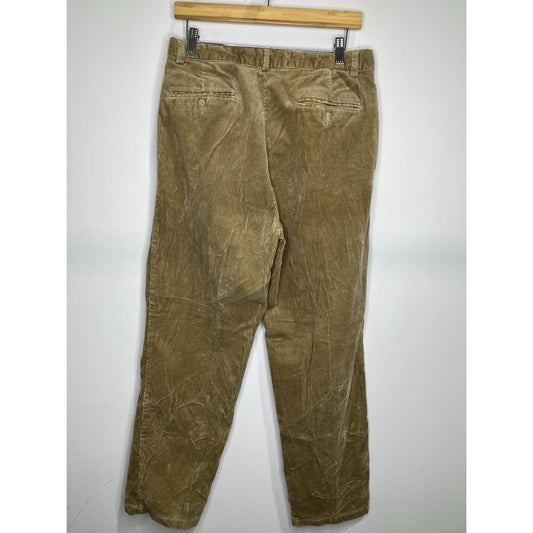 Vintage Men’s Polo Ralph Lauren Corduroy Pleated Pants Brown Size 32x32
