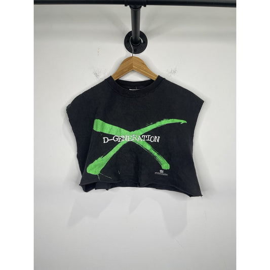 Men’s VTG Black DX D-Generation X WWE Graphic Customized Cut T Shirt Sz L