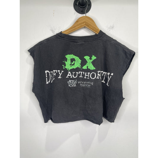 Men’s VTG Black DX D-Generation X WWE Graphic Customized Cut T Shirt Sz L