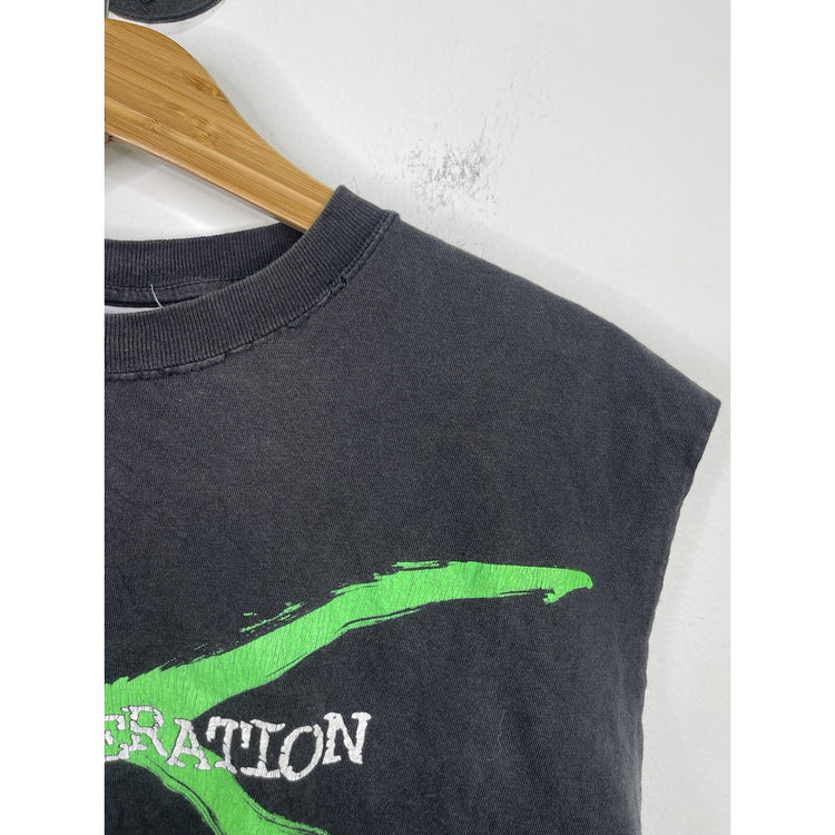 Men’s VTG Black DX D-Generation X WWE Graphic Customized Cut T Shirt Sz L