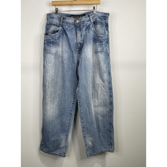 Men’s Vintage Y2K 5ive Jungle & Co. Light Wash Denim Baggy Jeans 42x34