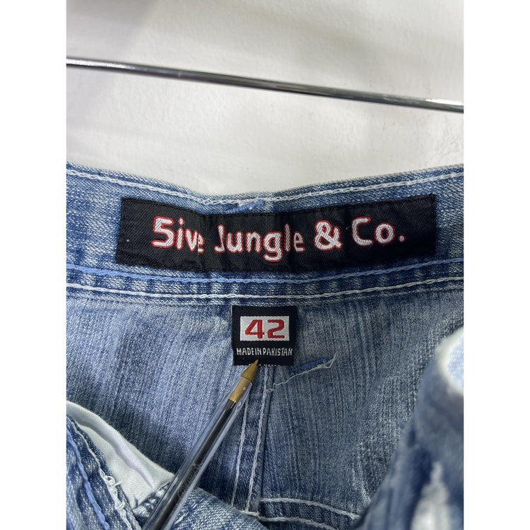 Men’s Vintage Y2K 5ive Jungle & Co. Light Wash Denim Baggy Jeans 42x34