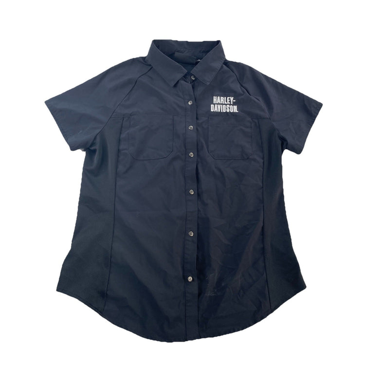 Boys Harley Davidson Gray ButtonUp SS Size M
