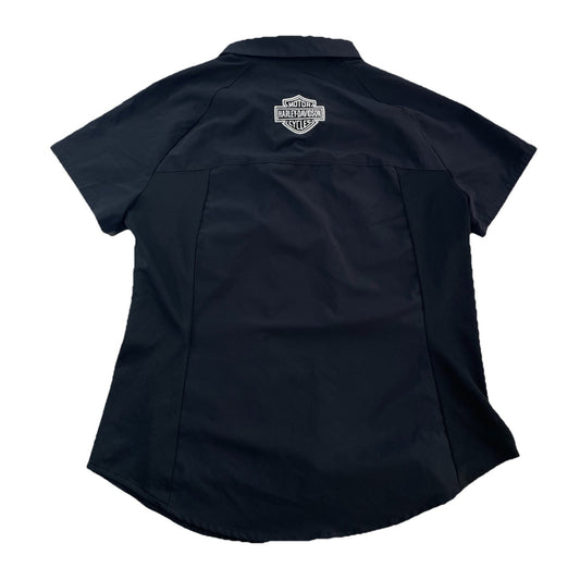 Boys Harley Davidson Gray ButtonUp SS Size M